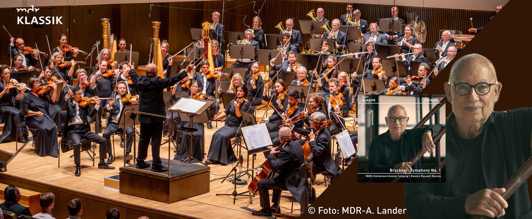 Bruckner Cycle featuring all the symphonies in their original versions, recorded by the MDR Symphony Orchestra under Dennis Russell Davies