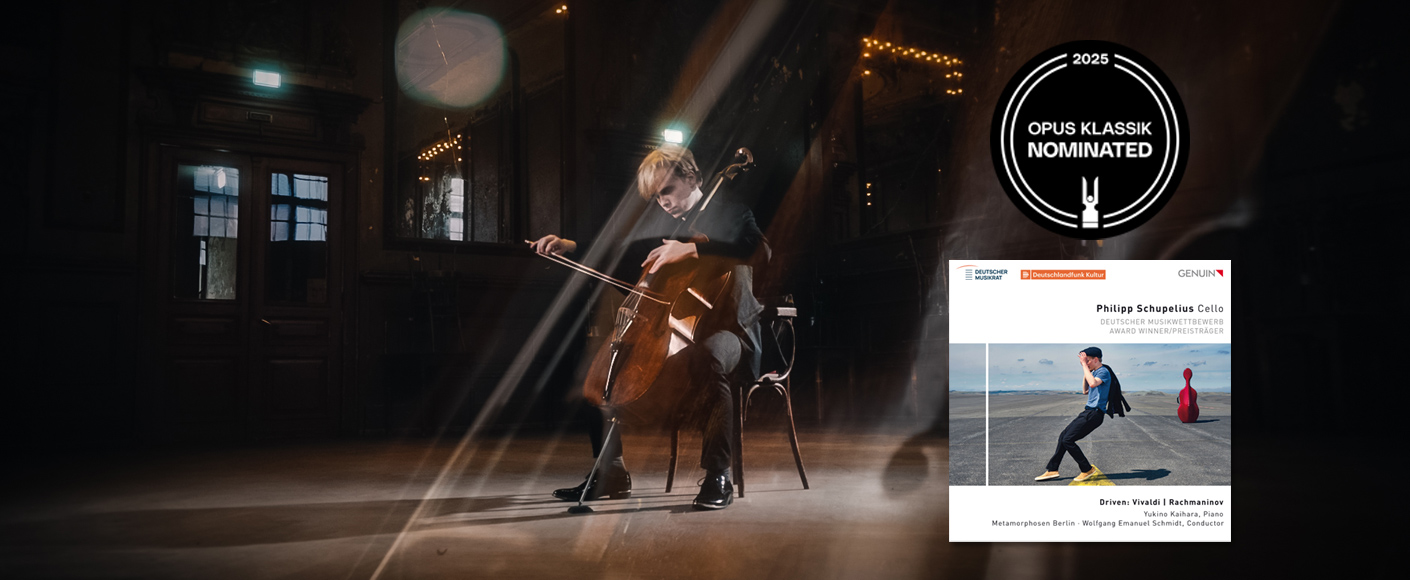 Philipp Schupelius nominated twice for Opus Klassik 2025