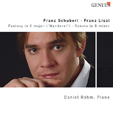 Franz Schubert & Franz Liszt CD album cover 'Franz Schubert & Franz Liszt' (GEN 04044) with Daniel Röhm