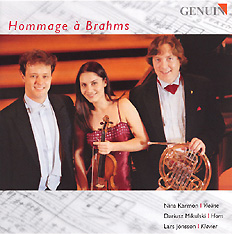 CD album cover 'Hommage à Brahms' (GMP 020601-1) with 