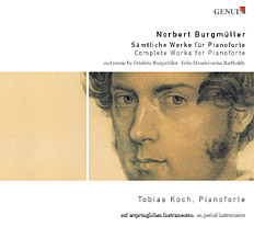 Norbert Burgmüller CD album cover 'Norbert Burgmüller' (GEN 86061) with Tobias Koch