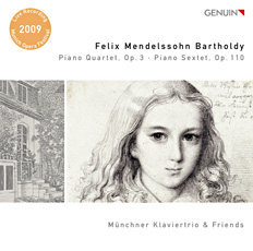 Felix Mendelssohn Bartholdy CD album cover 'Felix Mendelssohn Bartholdy' (GEN 10166) with Münchner Klaviertrio, Tilo Widenmeyer ...