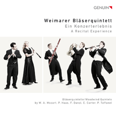 Weimarer Bläserquintett CD album cover 'Weimarer Bläserquintett' (GEN 12225) with Weimarer Bläserquintett
