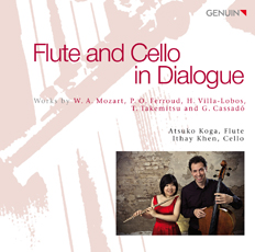 Flute and Cello in Dialogue CD album cover 'Flute and Cello in Dialogue' (GEN 12537) with Ithay Khen, Atsuko Koga
