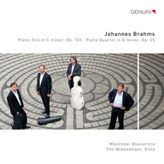 Johannes Brahms (1833-1897) CD album cover 'Johannes Brahms (1833-1897)' (GEN 12246) with Münchner Klaviertrio, Tilo Widenmeyer