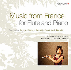 Music from France for Flute and Piano CD album cover 'Music from France for Flute and Piano' (GEN 22559) with Atsuko Koga, Fuminori Tanada