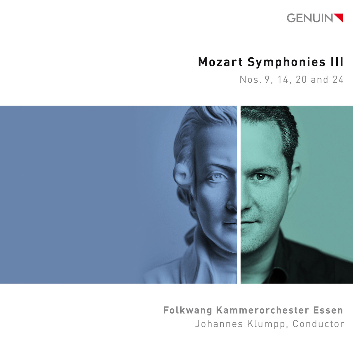CD album cover 'Mozart-Symphonies III' (GEN 24864) with Folkwang Kammerorchester Essen, Johannes Klumpp