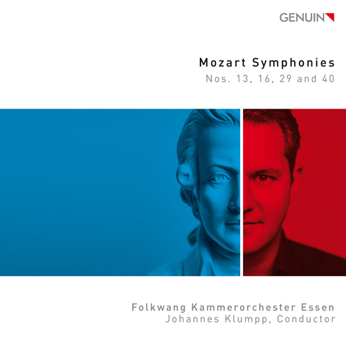 CD album cover 'Mozart-Sinfonien' (GEN 19636) with Folkwang Kammerorchester Essen, Johannes Klumpp