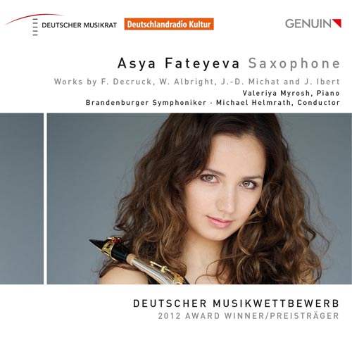 Asya Fateyeva, Saxophone CD album cover 'Asya Fateyeva, Saxophone' (GEN 16401) with Asya Fateyeva, Valeriya Myrosh ...
