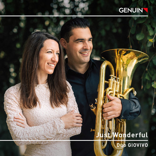 CD album cover 'Just Wonderful' (GEN 26952) with Duo Giovivo, Fabian Bloch, Muriel Zeiter
