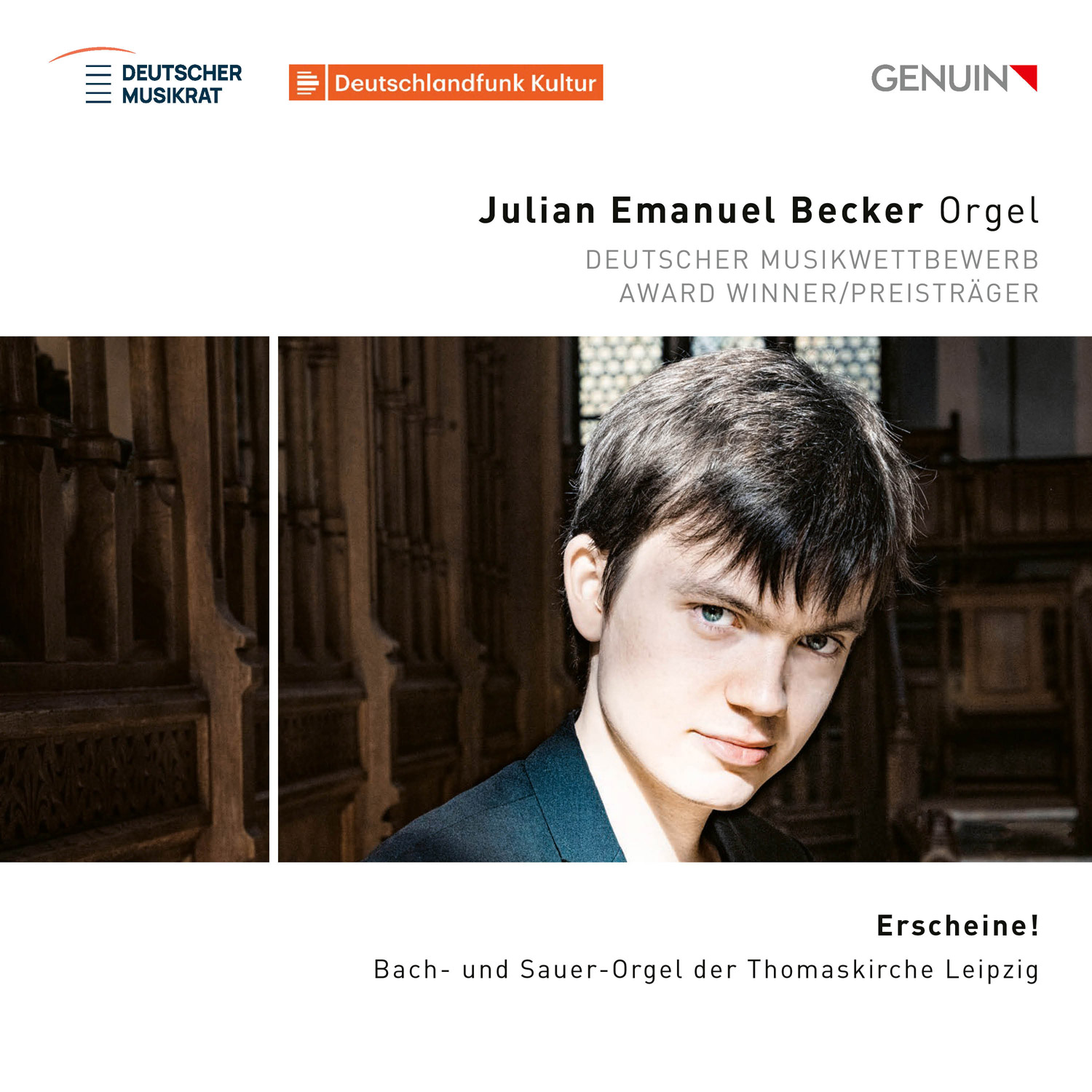Album Cover: Erscheine! (Appear!) CD album cover 'Erscheine! (Appear!)' (GEN 26983) with Julian Emanuel Becker